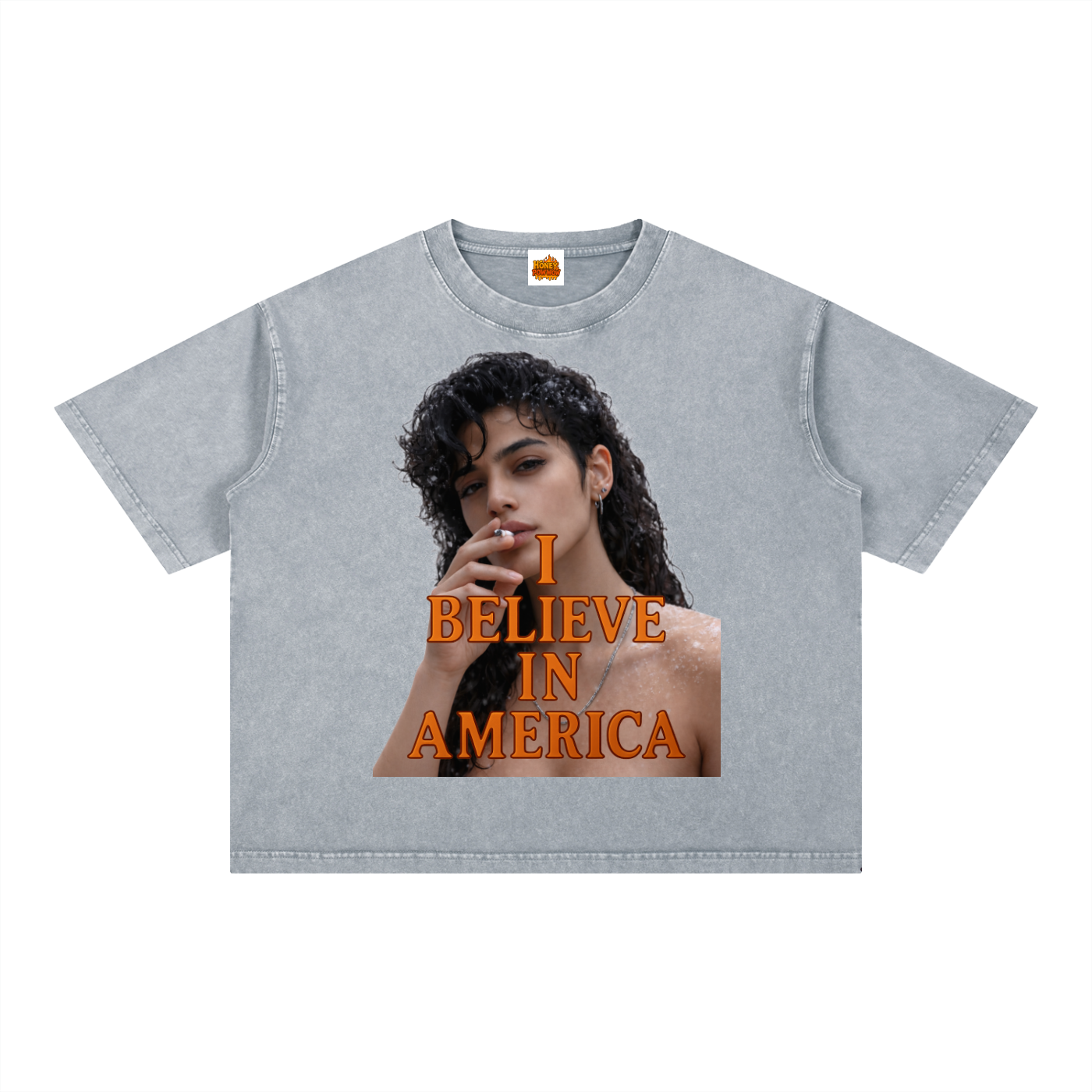 She Believes Mineral Wash Boxy Cotton T-Shirt