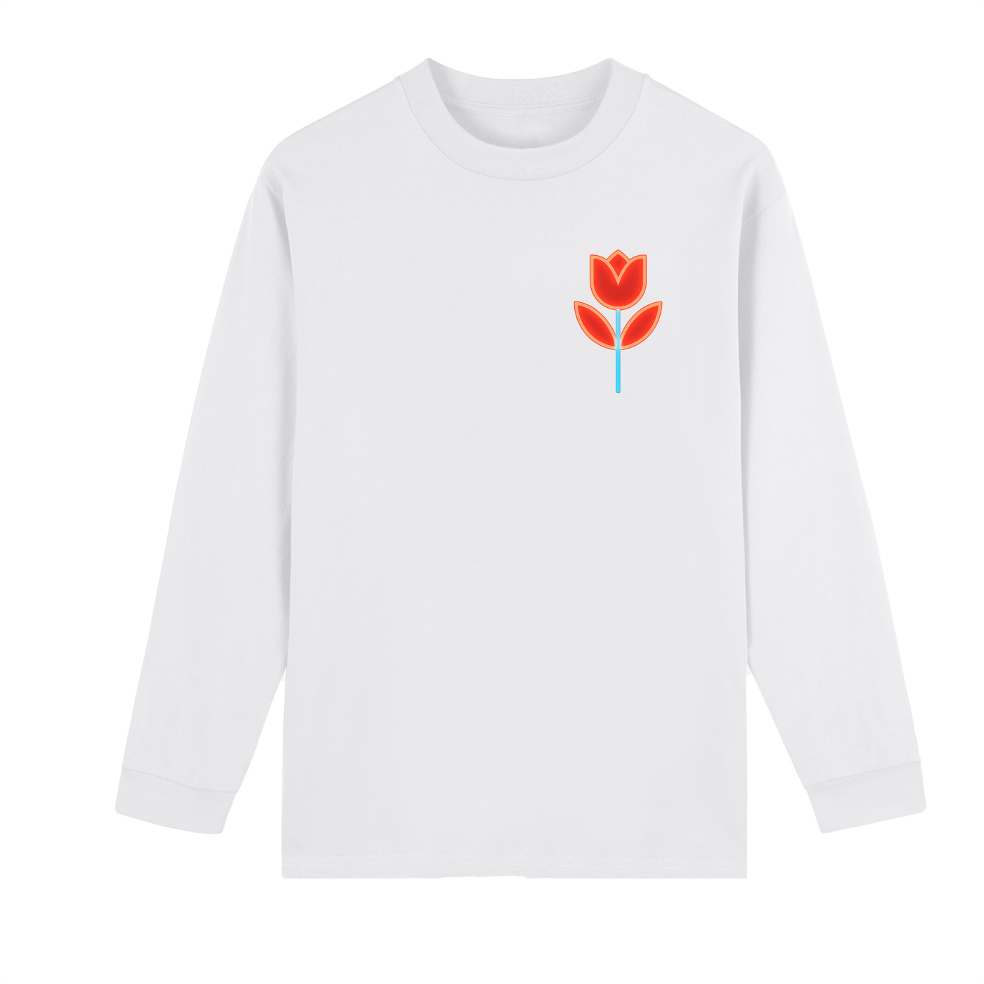 APSTA Neon Crew Neck Drop Shoulder Long Sleeve Shirt