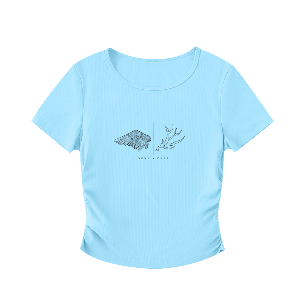 Dove + Deer Ruched Bodycon Crop Top