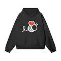 Bumbles Heart Wing Heavyweight Hidden Pocket Fleece Hoodie