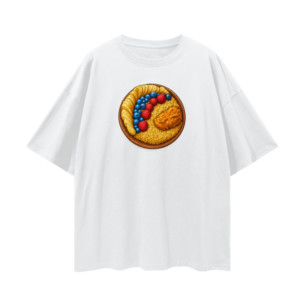 Oatmeal Streetwear Loose Drop Shoulder T-Shirt