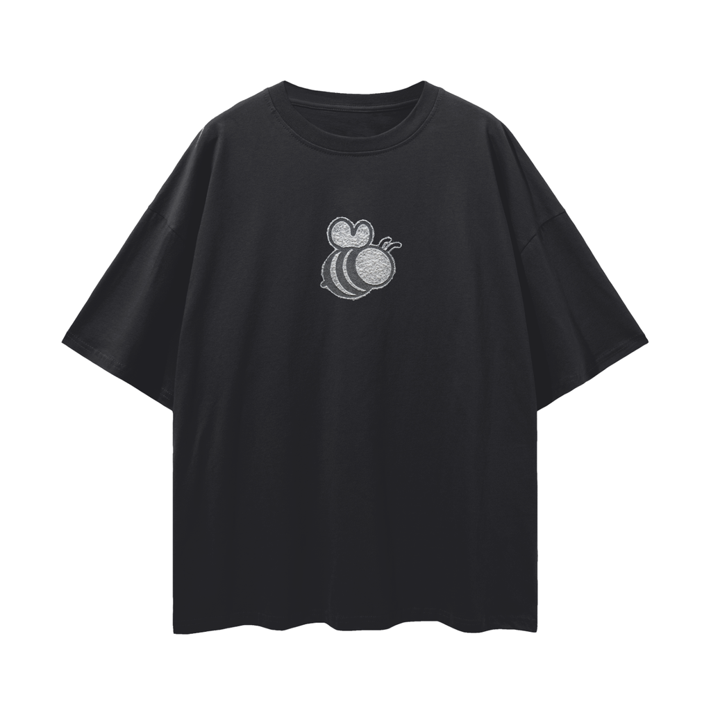 Bumble Cake Backed Streetwear Loose Drop Shoulder T-Shirt