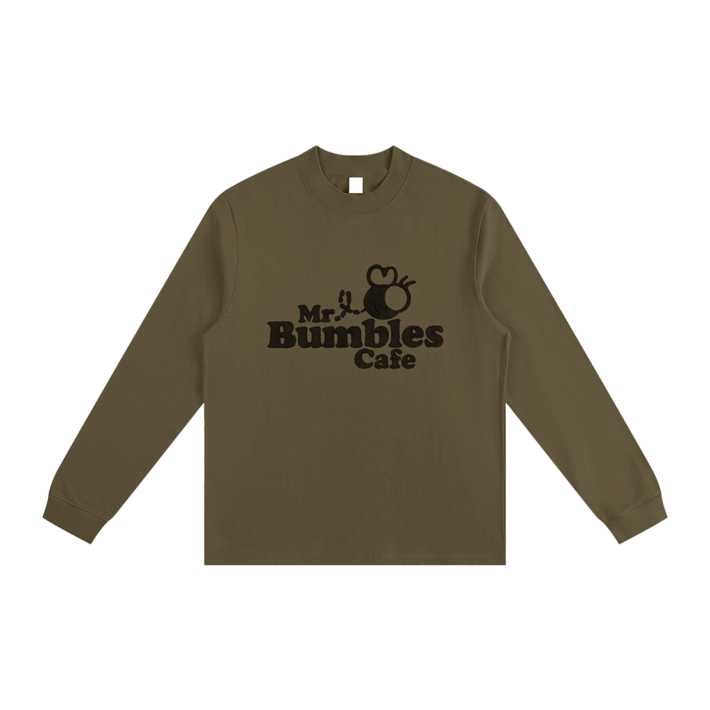 Bumbles Stitched Logo Essential Non-Shrink Mock Neck Sweatshirt