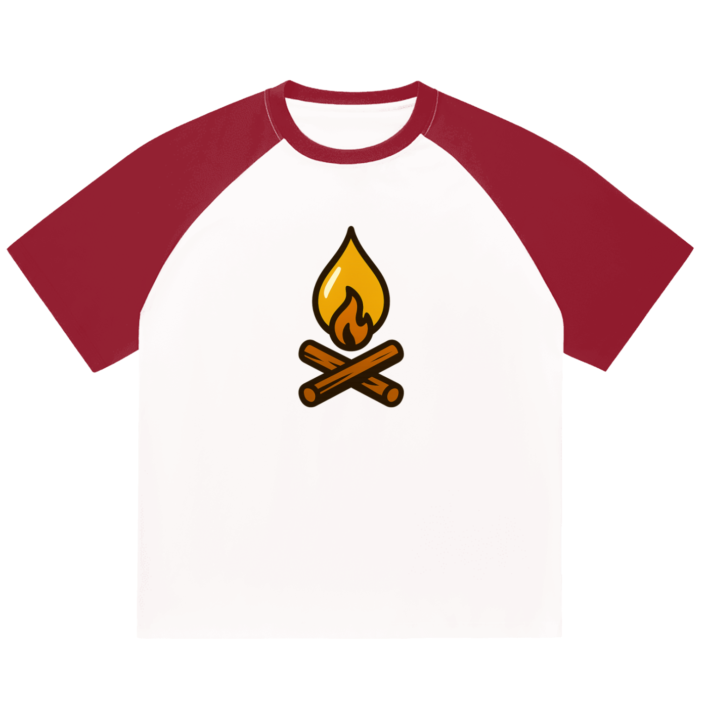 Color-Blocked Raglan Sleeve T-Shirt