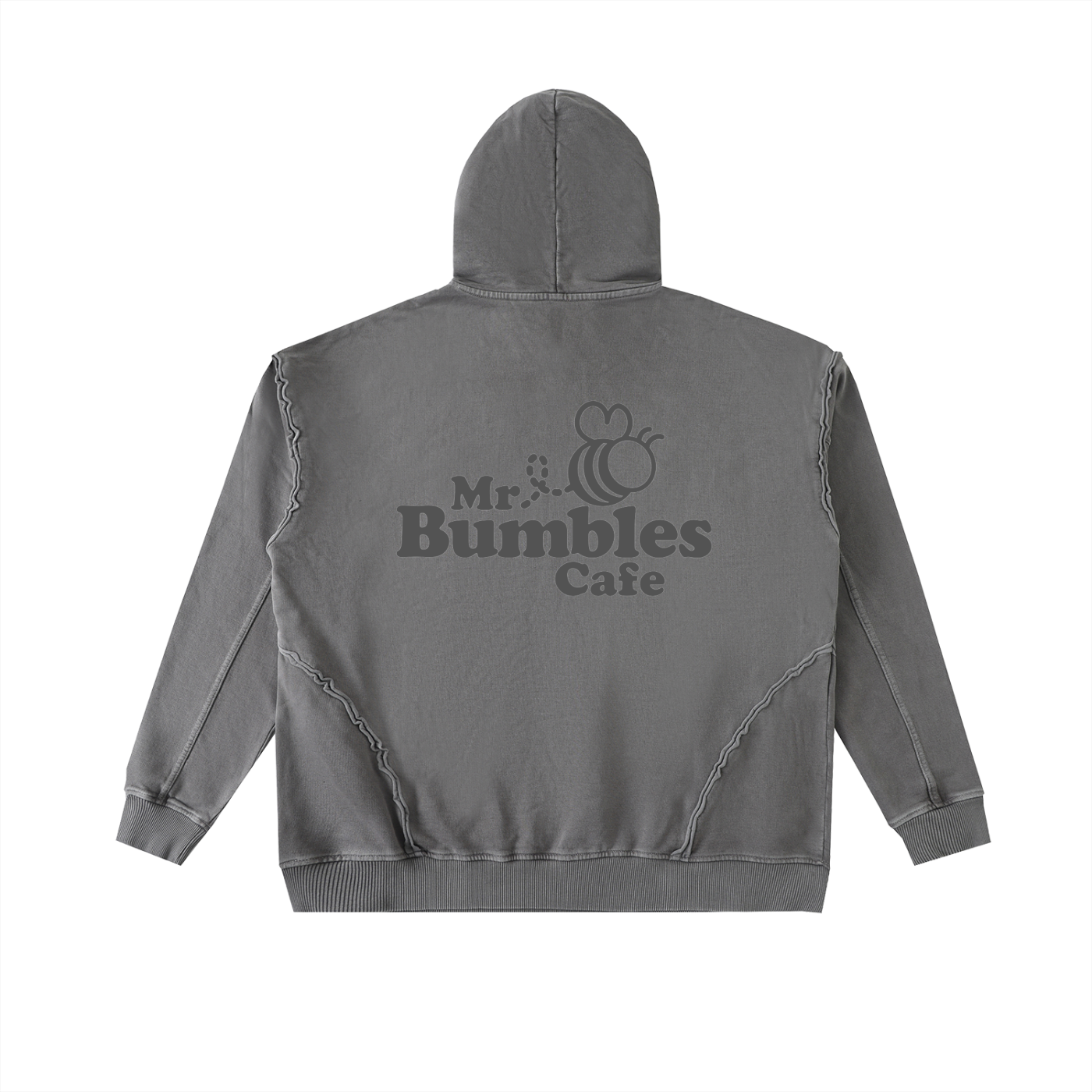 Bumbles Bee Heavy Weight Raw-Seam Enzyme Washed Hoodie