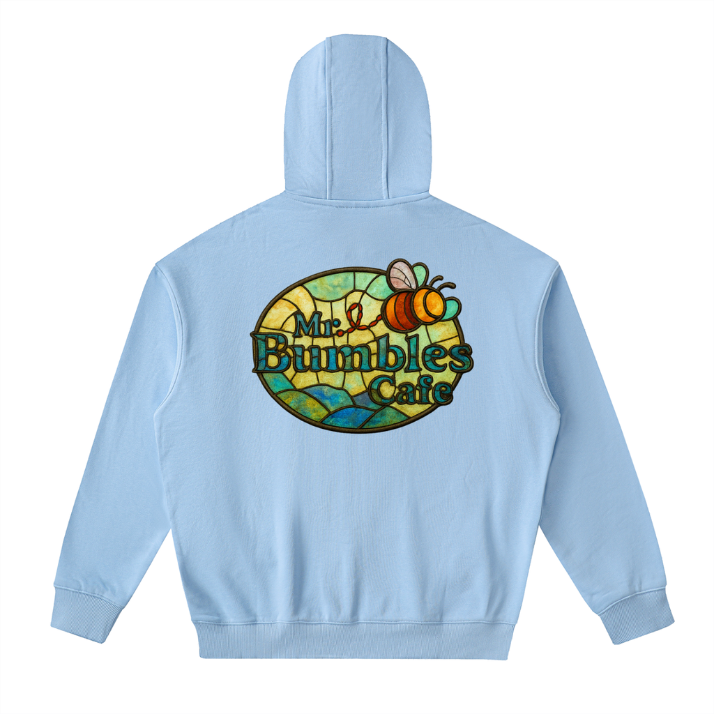 Bumbles Stained Glass Drop-Shoulder Zip Up Hoodie