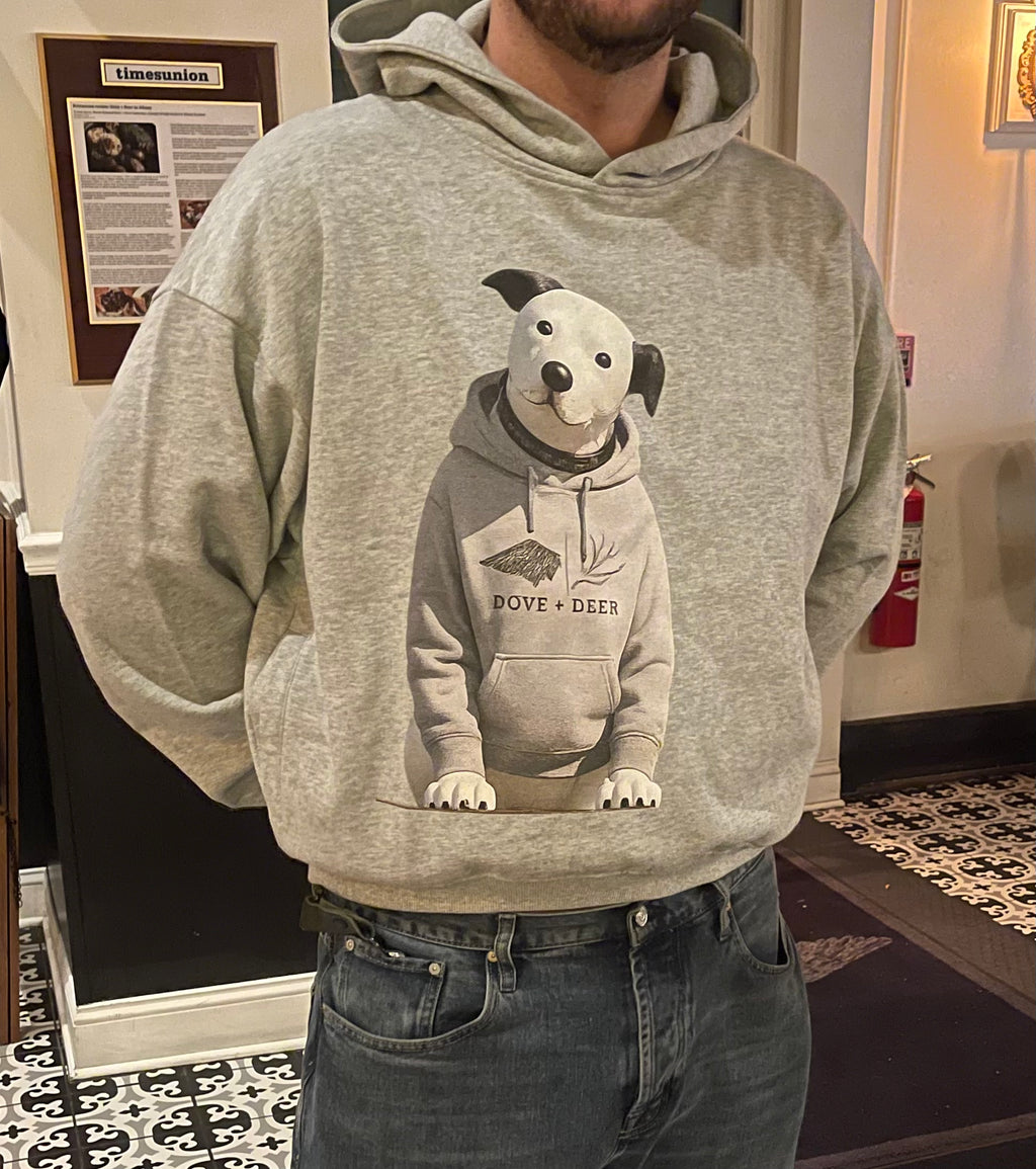 Nipper in a Dove Hoodie Cotton Cropped Hoodie