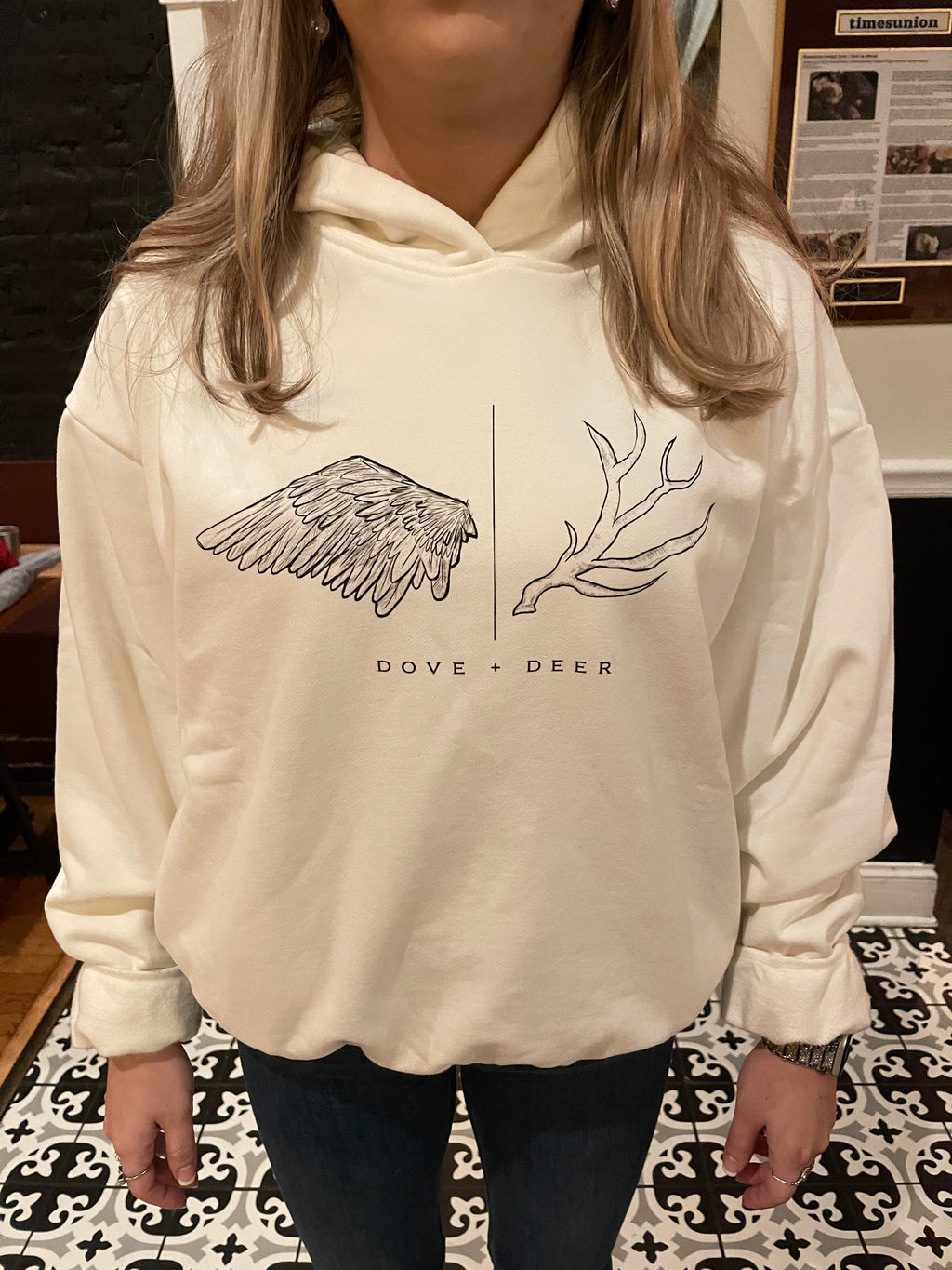 Dove + Deer Logo Heavyweight Hidden Pocket Fleece Hoodie