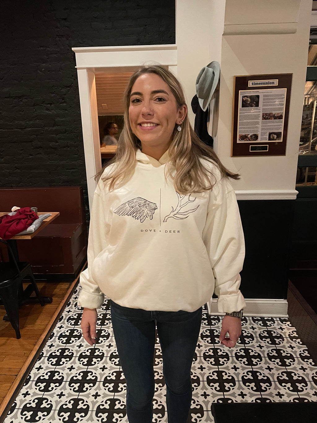 Dove + Deer Logo Heavyweight Hidden Pocket Fleece Hoodie