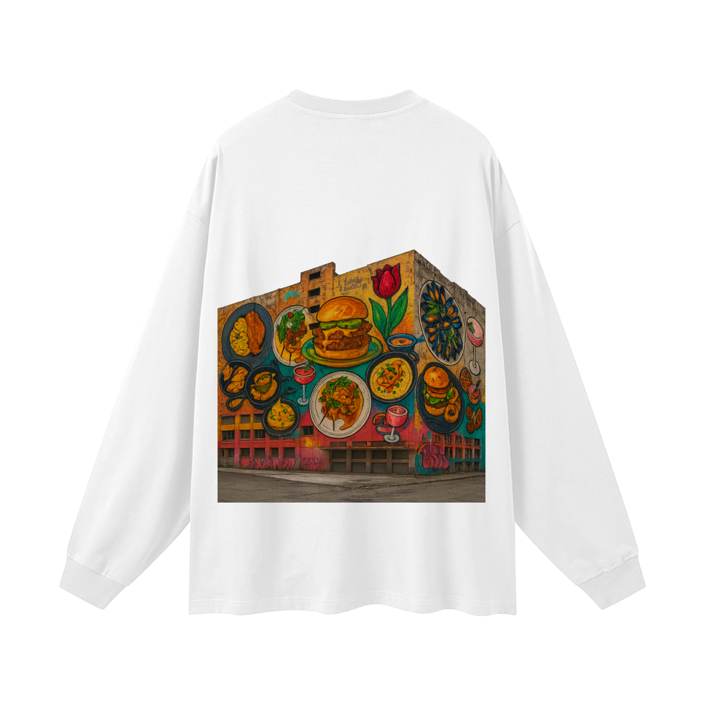 Warehouse Graffiti Specials Oversized Unisex Long Sleeve T-Shirt