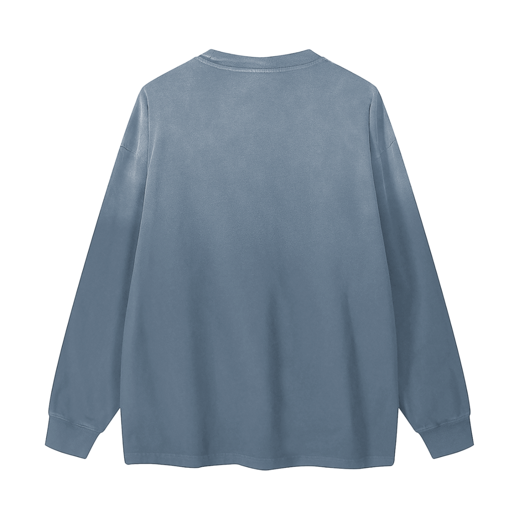 Dove + Deer Graf Gradient Washed Long Sleeve T-Shirt