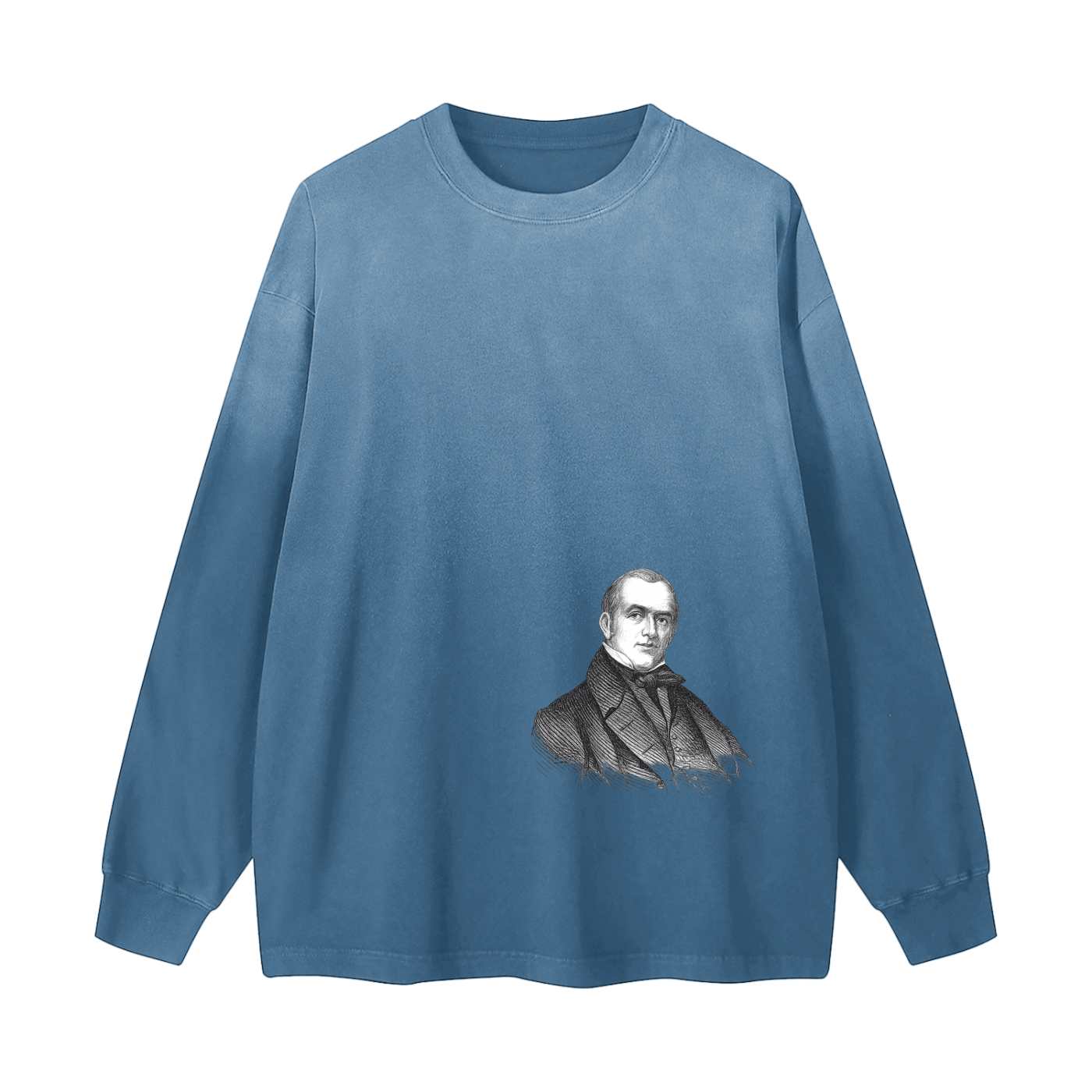 Gradient Washed Long Sleeve T-Shirt