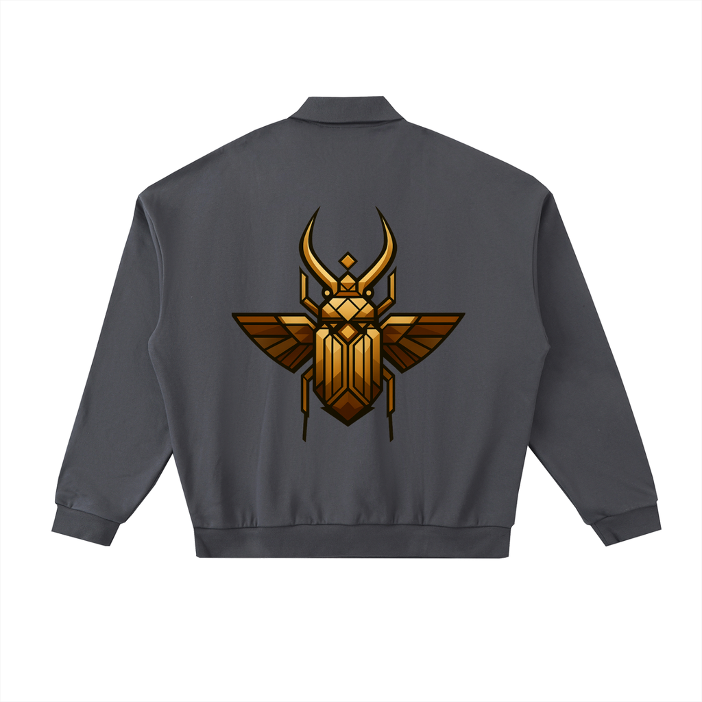 Geometric Beetle Heavyweight Fleece Polo Sweatshirt