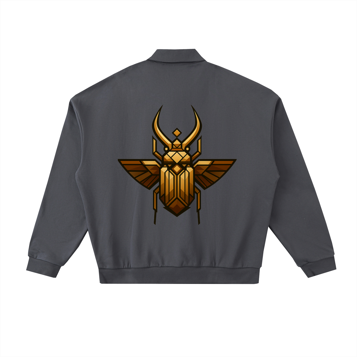 Geometric Beetle Heavyweight Fleece Polo Sweatshirt