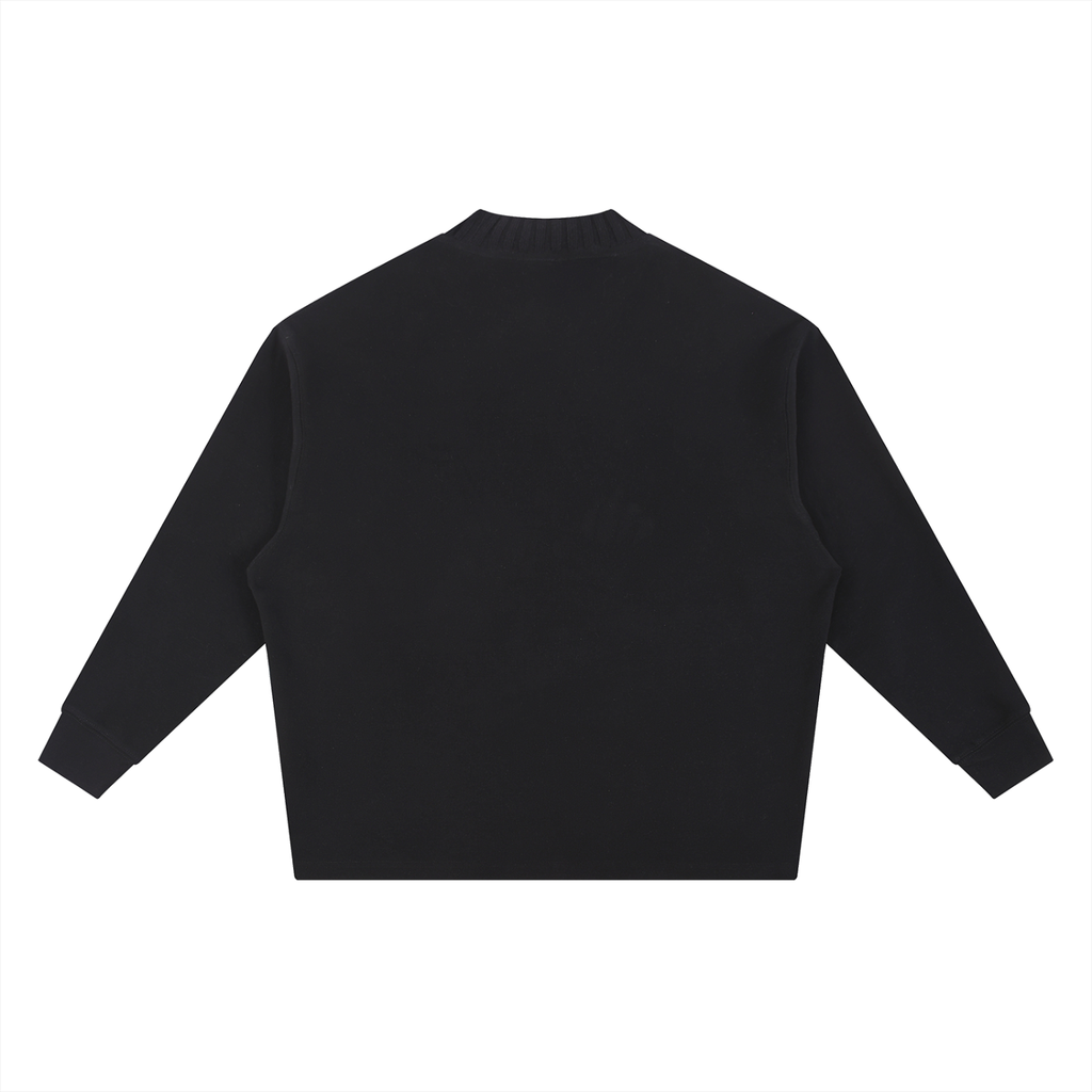 King of Champagne Knitted Round Neck Oversize Sweatshirt