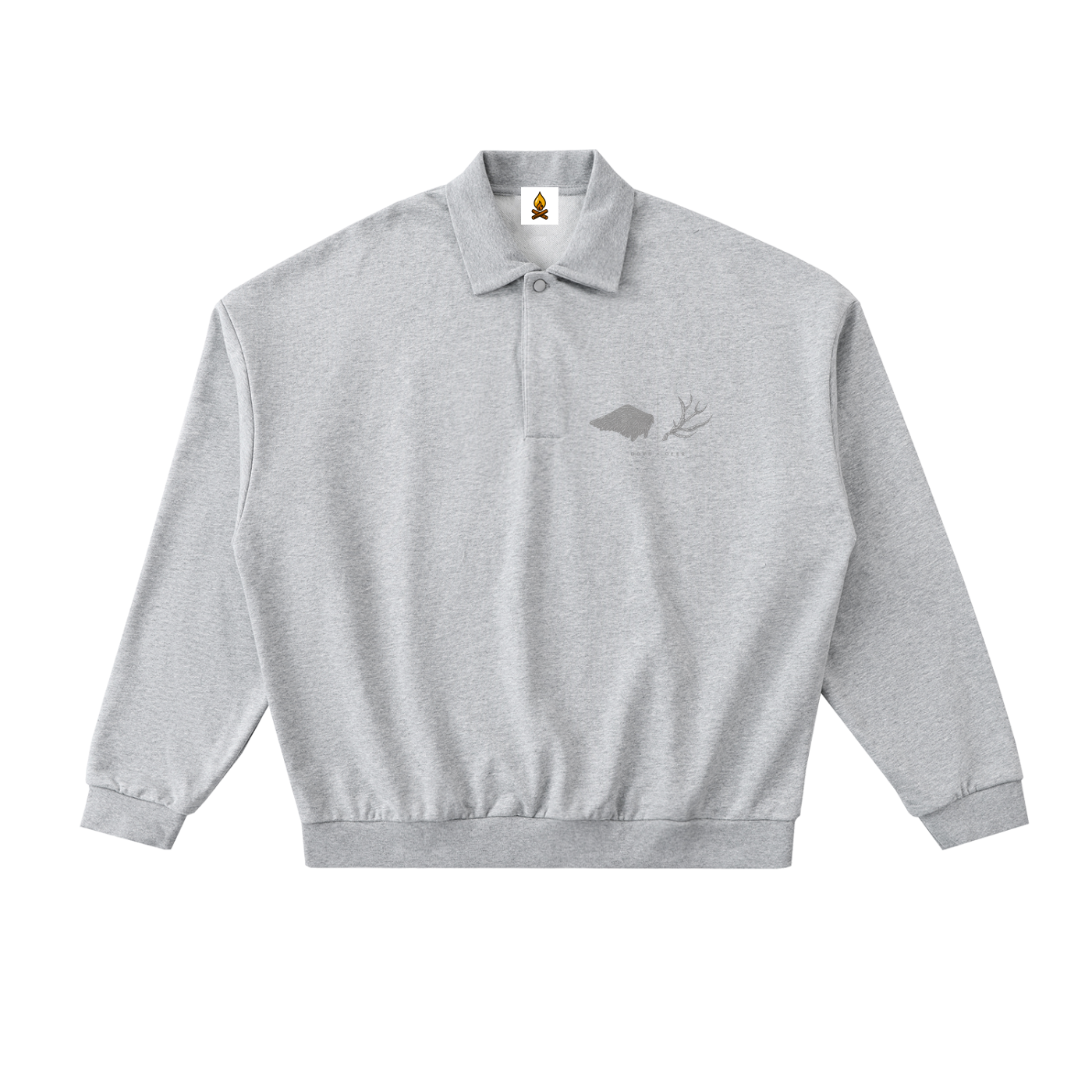 Mussel Shirt Heavyweight Fleece Polo Sweatshirt