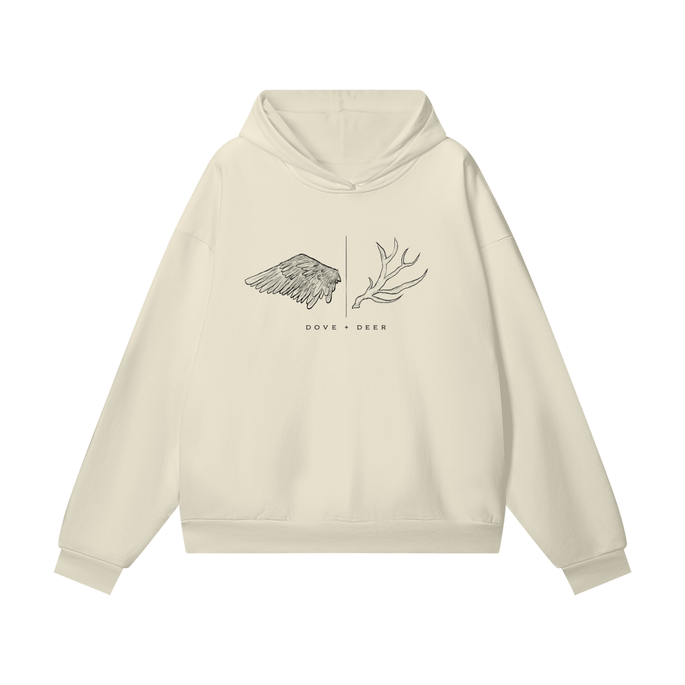 Dove + Deer Logo Heavyweight Hidden Pocket Fleece Hoodie