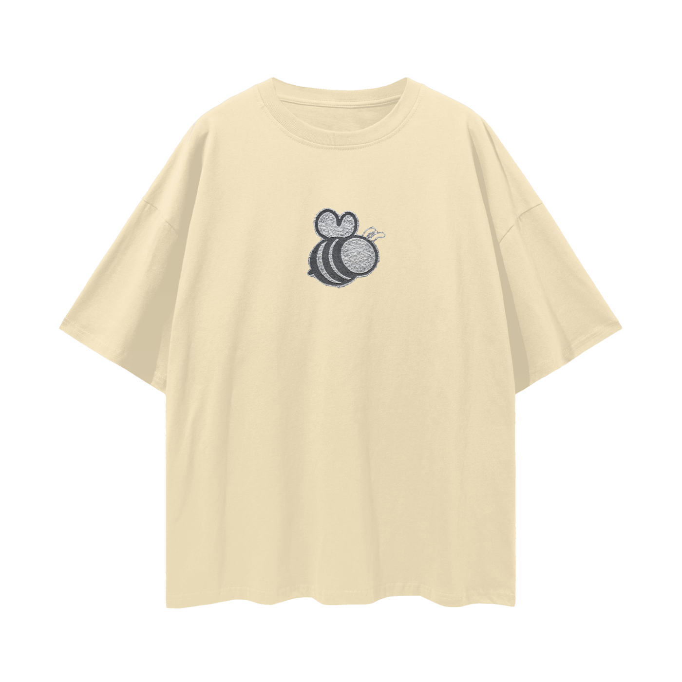Bumble Cake Backed Streetwear Loose Drop Shoulder T-Shirt