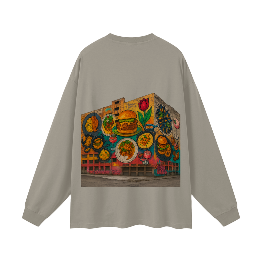 Warehouse Graffiti Specials Oversized Unisex Long Sleeve T-Shirt