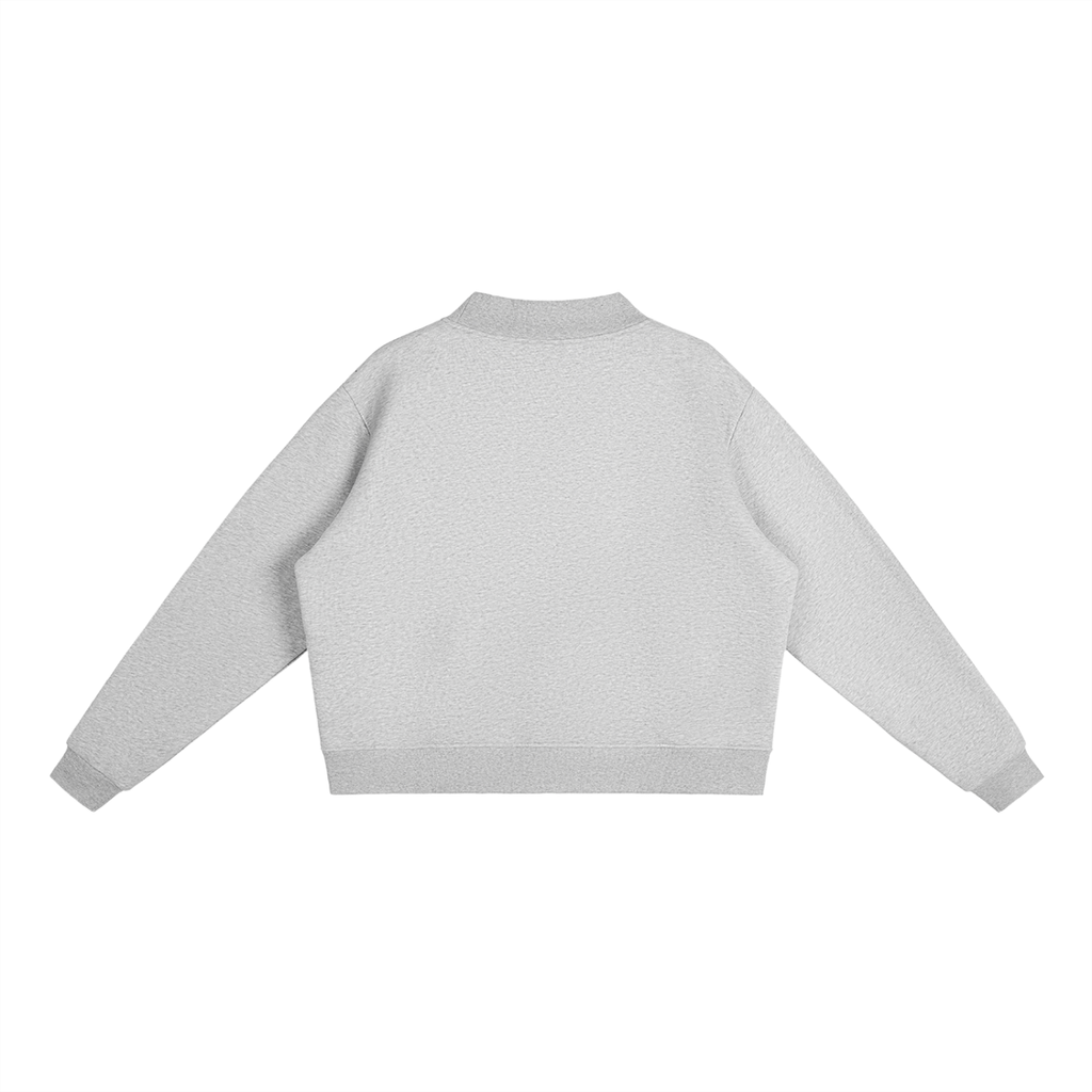 Queen of Champagne Mock-Neck Crew Sweatshirt