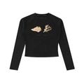 Dove + Deer Fall Logo Dyed Washed Raglan Long Sleeve Slim T-Shirt