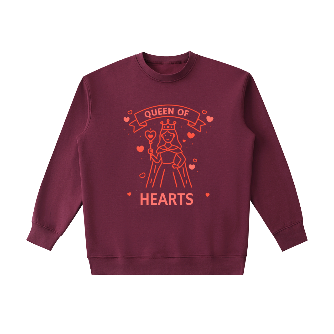 Queen of Hearts Weighted Crewneck Sweatshirt