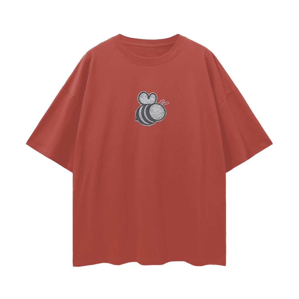 Bumble Cake Backed Streetwear Loose Drop Shoulder T-Shirt