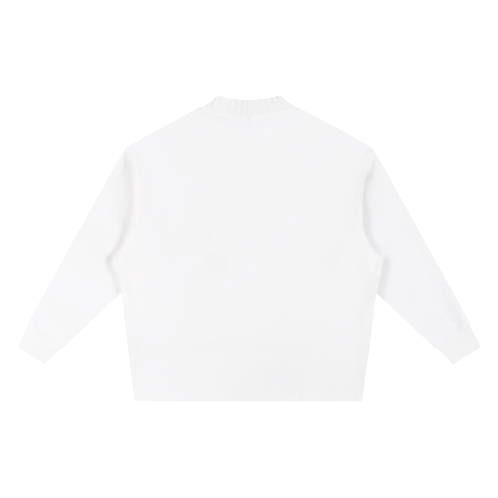 King of Champagne Knitted Round Neck Oversize Sweatshirt