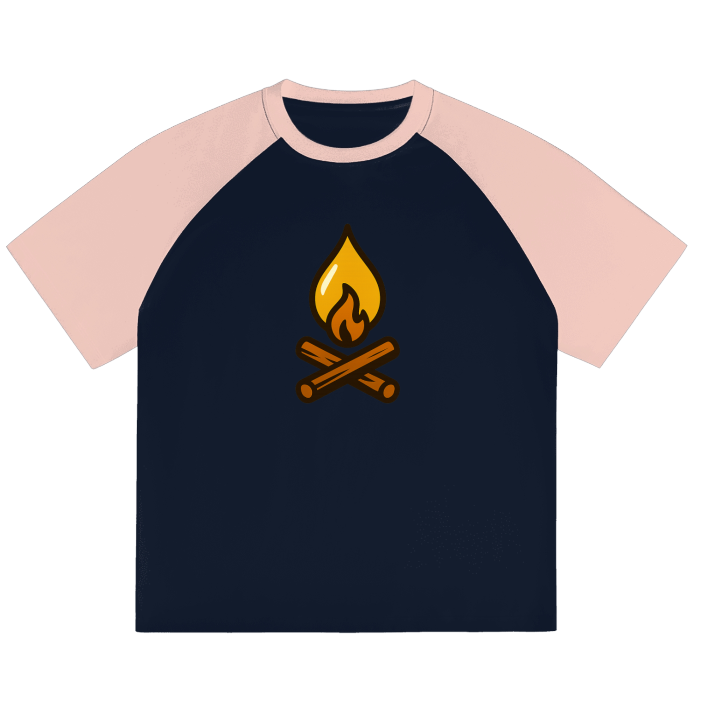 Color-Blocked Raglan Sleeve T-Shirt
