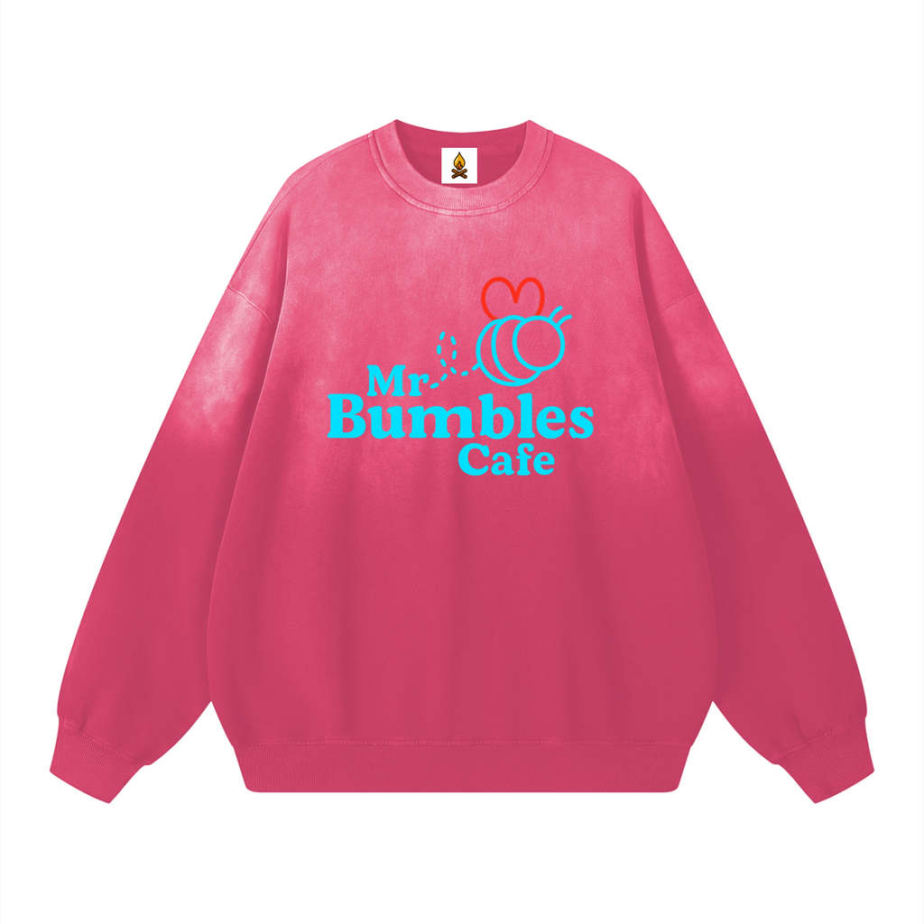 Bumbles Logo Sunfade Drop-Shoulder Cotton Sweatshirt