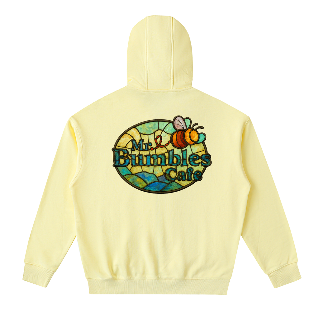 Bumbles Stained Glass Drop-Shoulder Zip Up Hoodie