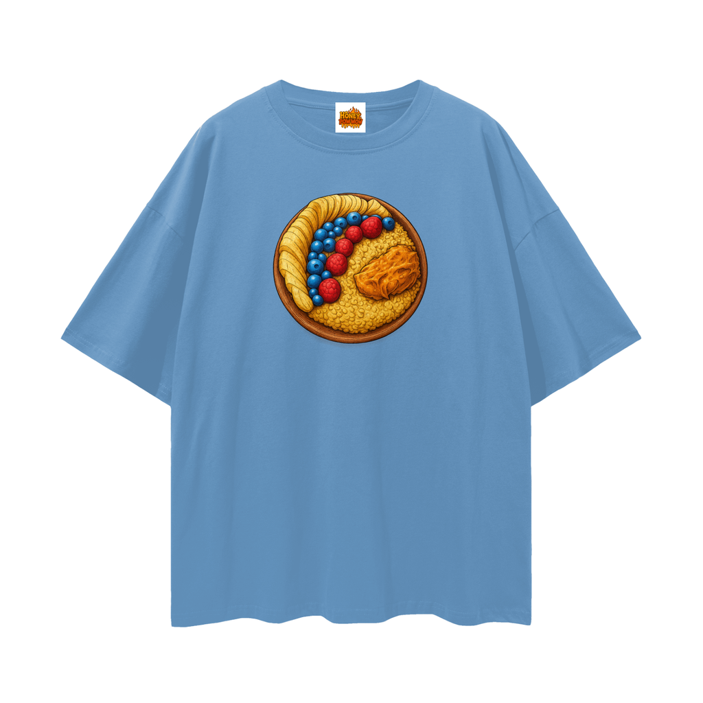 Oatmeal Streetwear Loose Drop Shoulder T-Shirt