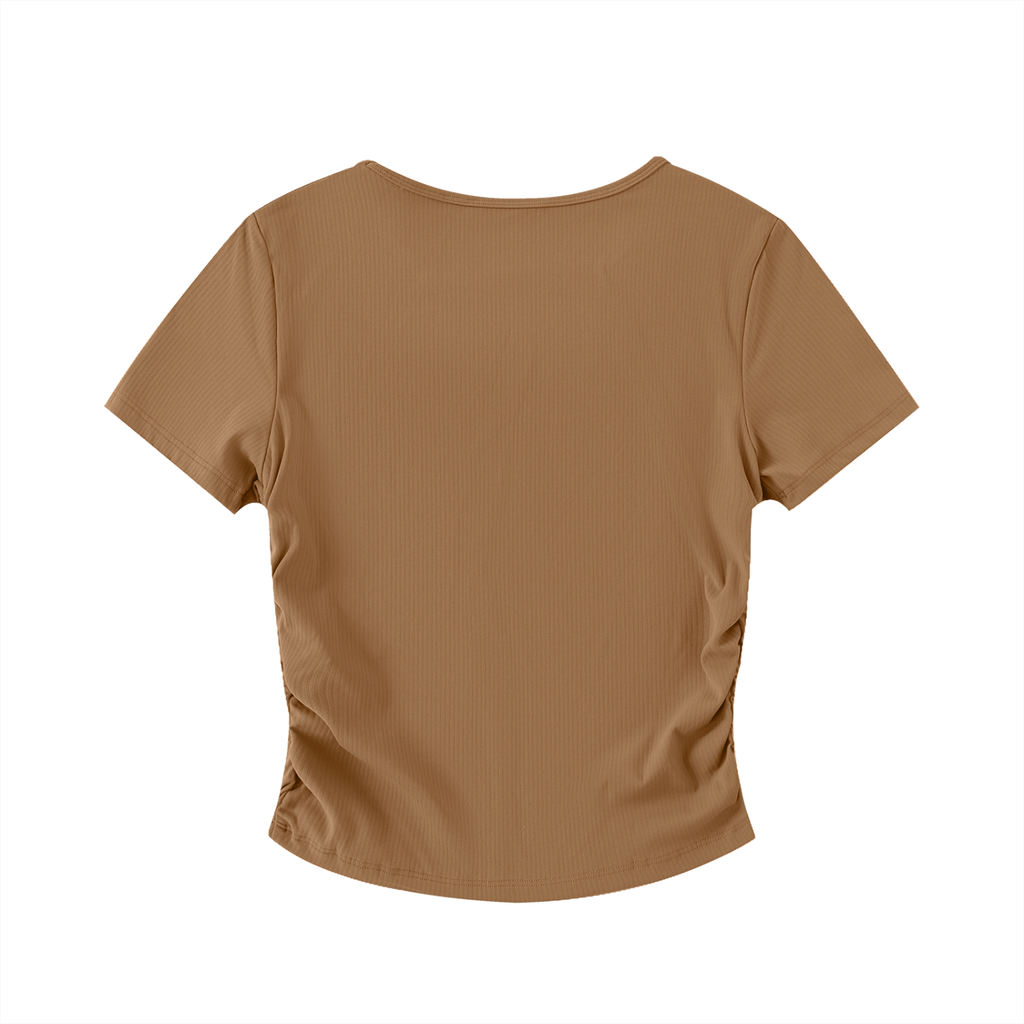 Dove + Deer Ruched Bodycon Crop Top