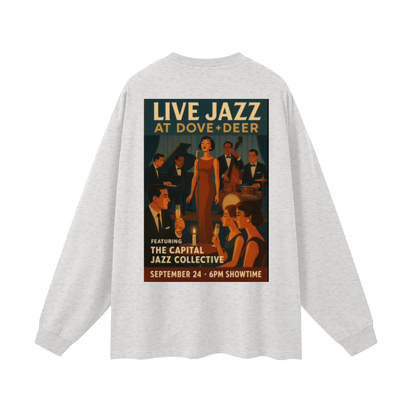 The Capital Jazz Collective @ Dove + Deer Fall 2025 Oversized Unisex Long Sleeve T-Shirt