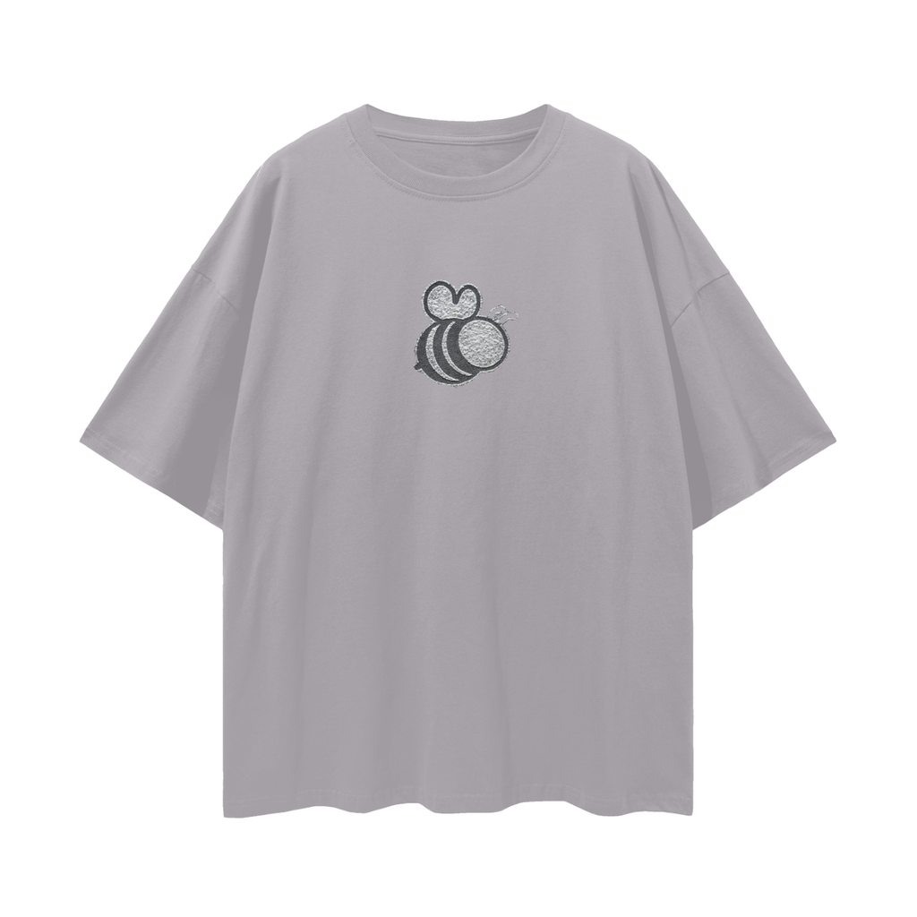 Bumble Cake Backed Streetwear Loose Drop Shoulder T-Shirt