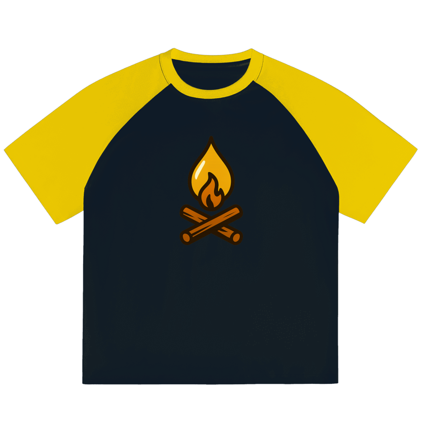 Color-Blocked Raglan Sleeve T-Shirt
