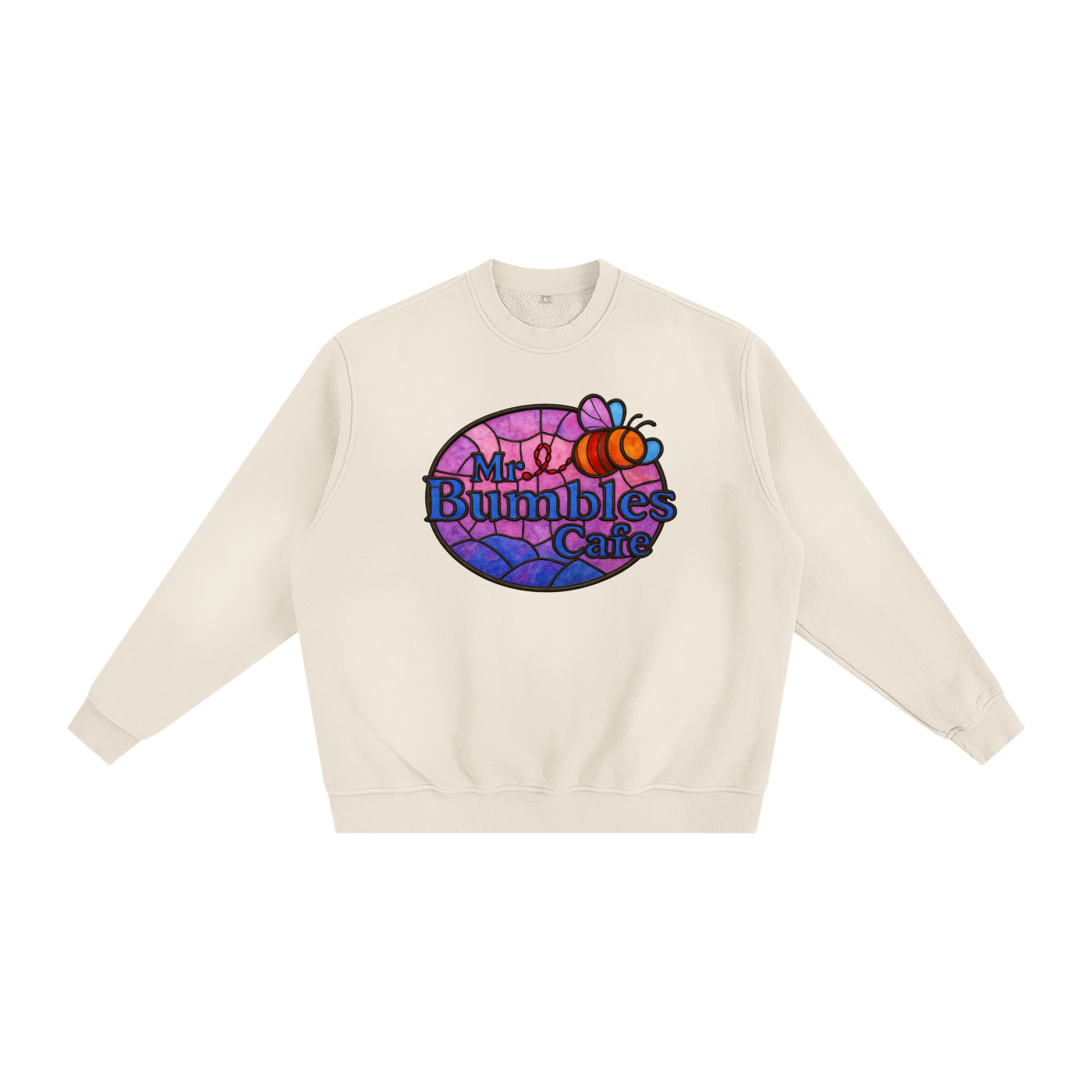 Bumbles Stained Glass Logo Sunfade Fleeced Sweatshirt