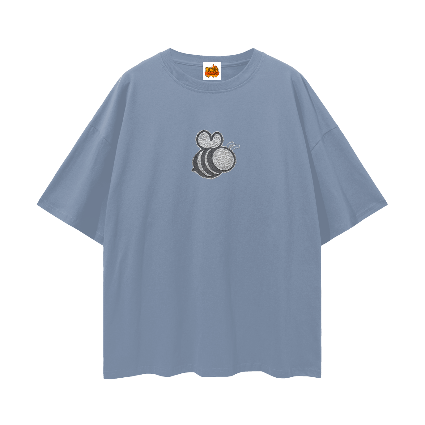 Bumble Cake Backed Streetwear Loose Drop Shoulder T-Shirt