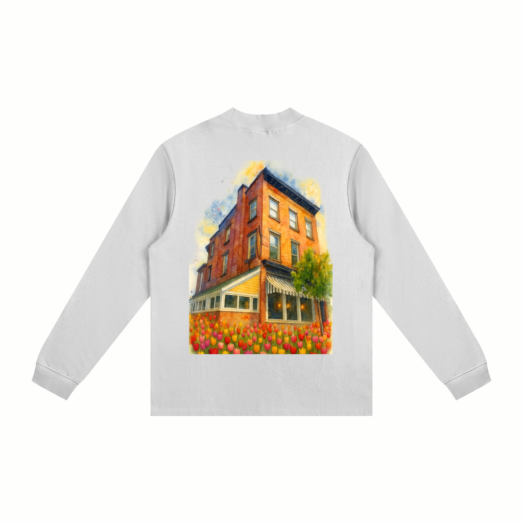 Tulip Front/ 293 State WaterColor Back Essential Non-Shrink Mock Neck Sweatshirt