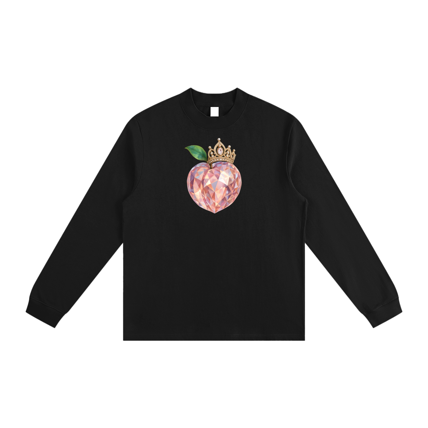 Diamond Peach Non-Shrink Mock Neck Sweatshirt