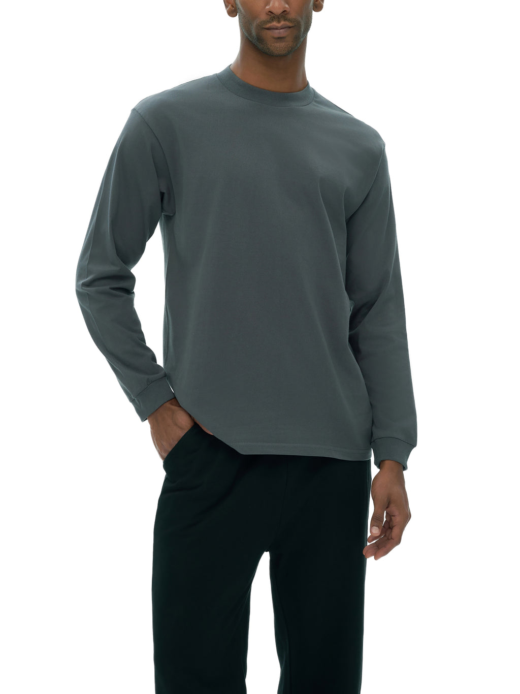 APSTA Neon Crew Neck Drop Shoulder Long Sleeve Shirt