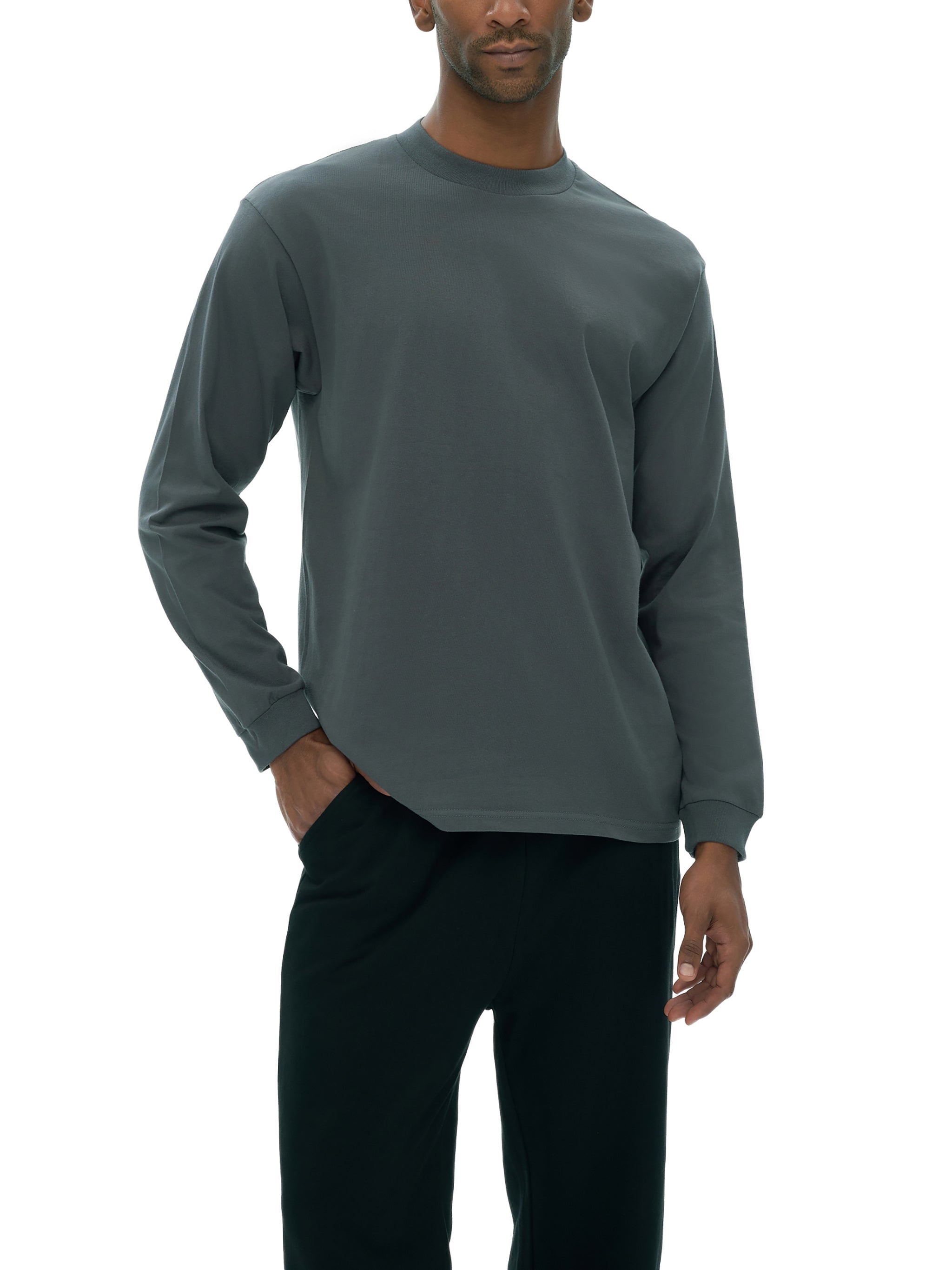 APSTA Neon Crew Neck Drop Shoulder Long Sleeve Shirt