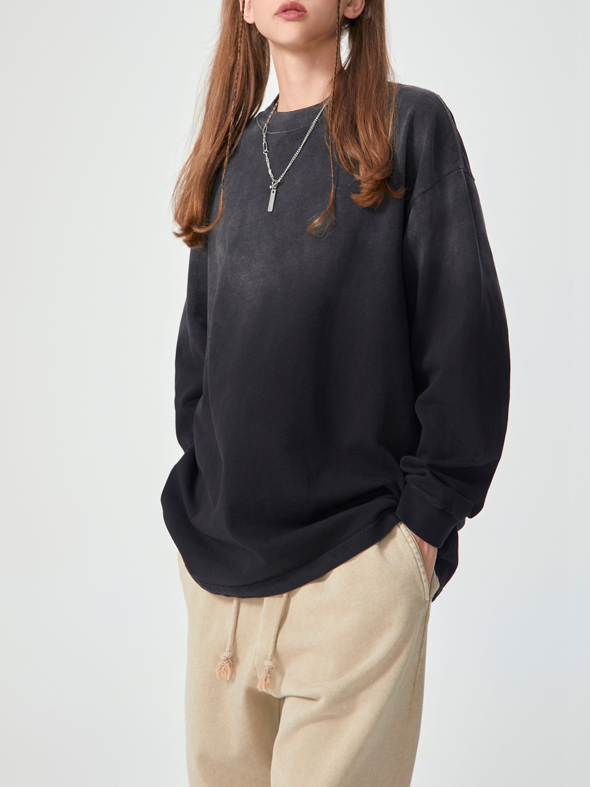 J. Buel Bust Gradient Washed Long Sleeve T-Shirt