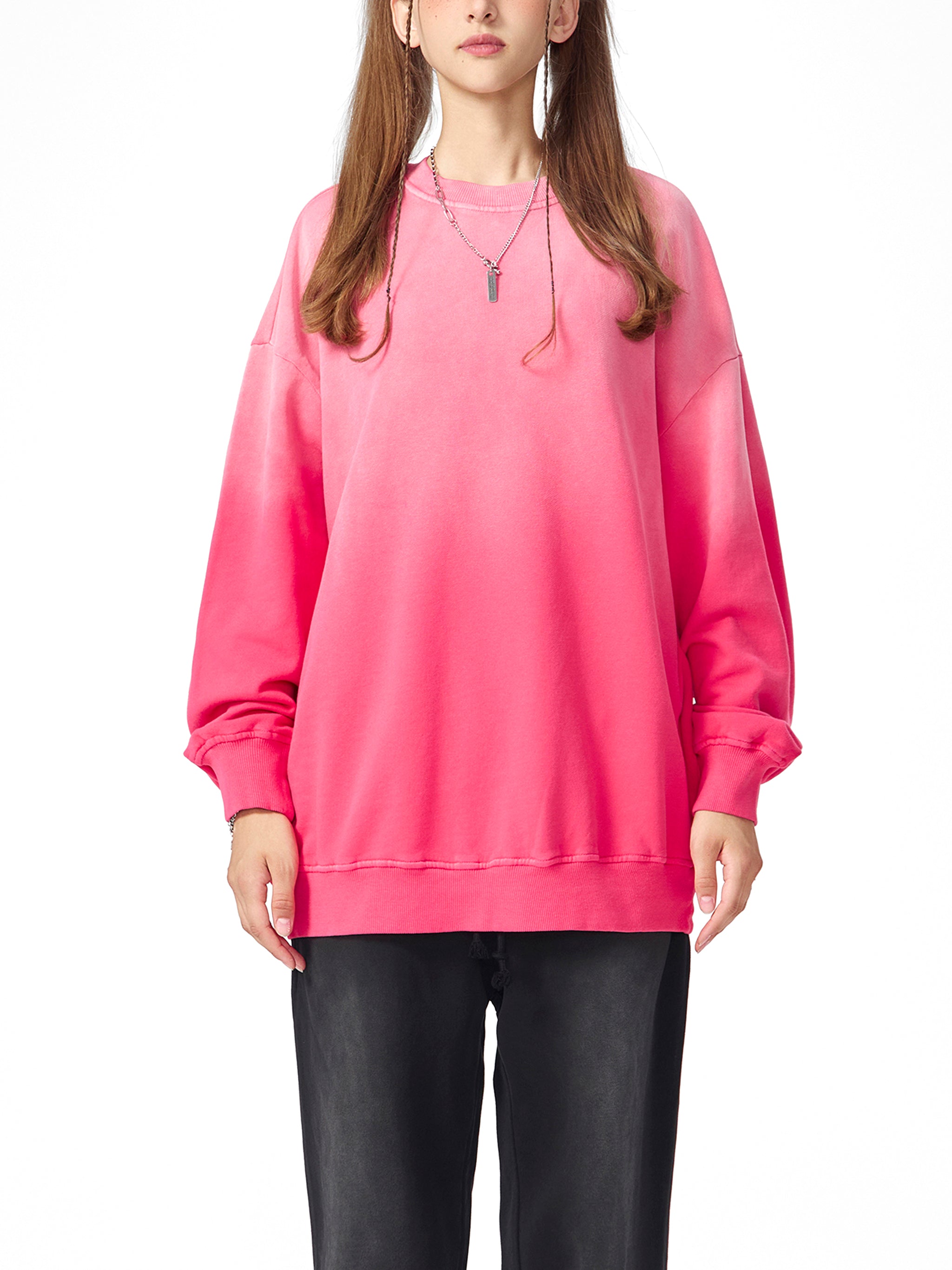 Sunfade Drop-Shoulder Cotton Sweatshirt