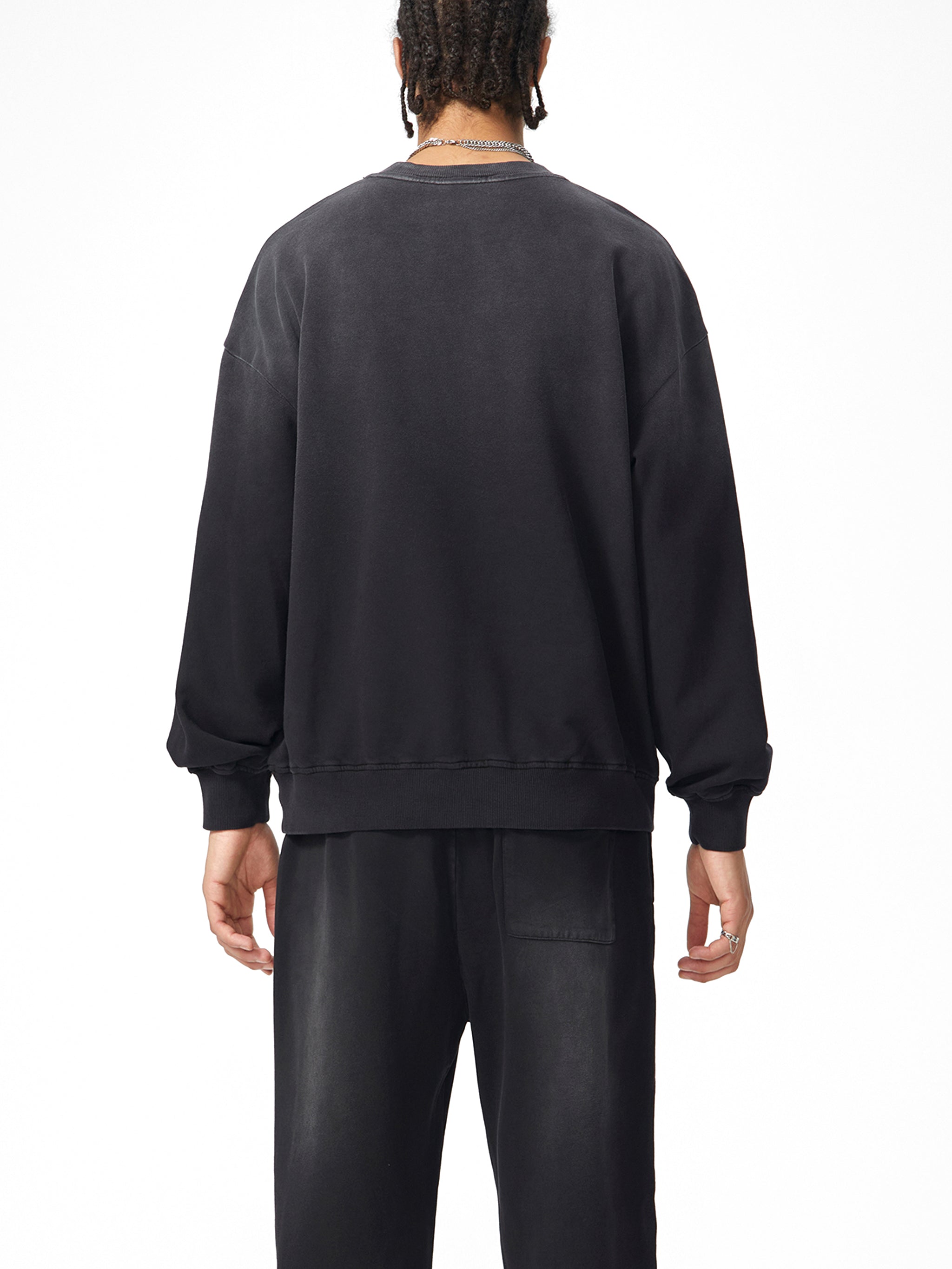 Bumbles Logo Sunfade Drop-Shoulder Cotton Sweatshirt