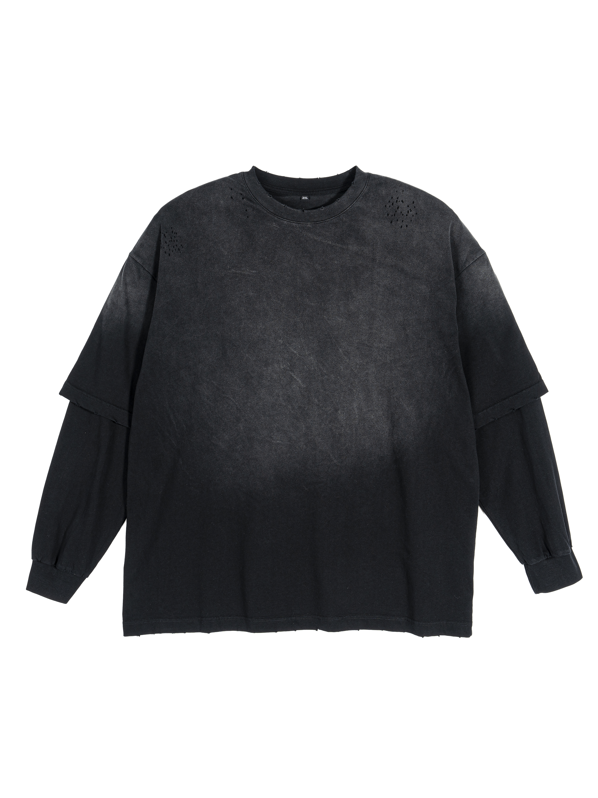 Buel House Sunfade Hand-Frayed Faux Two-Piece T-Shirt