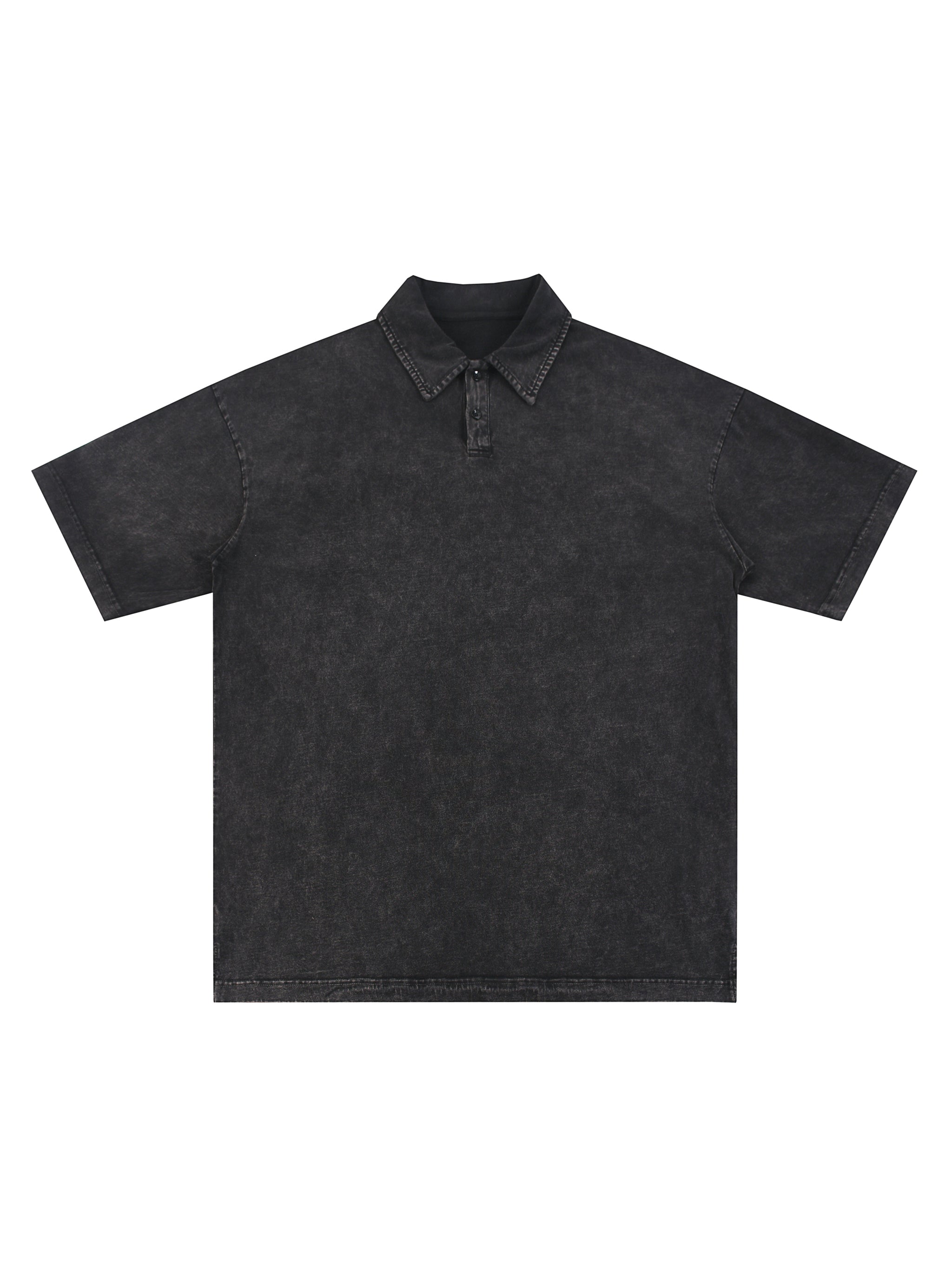 Dove + Deer Espressotini Heavyweight Snow-Washed Polo T-Shirt