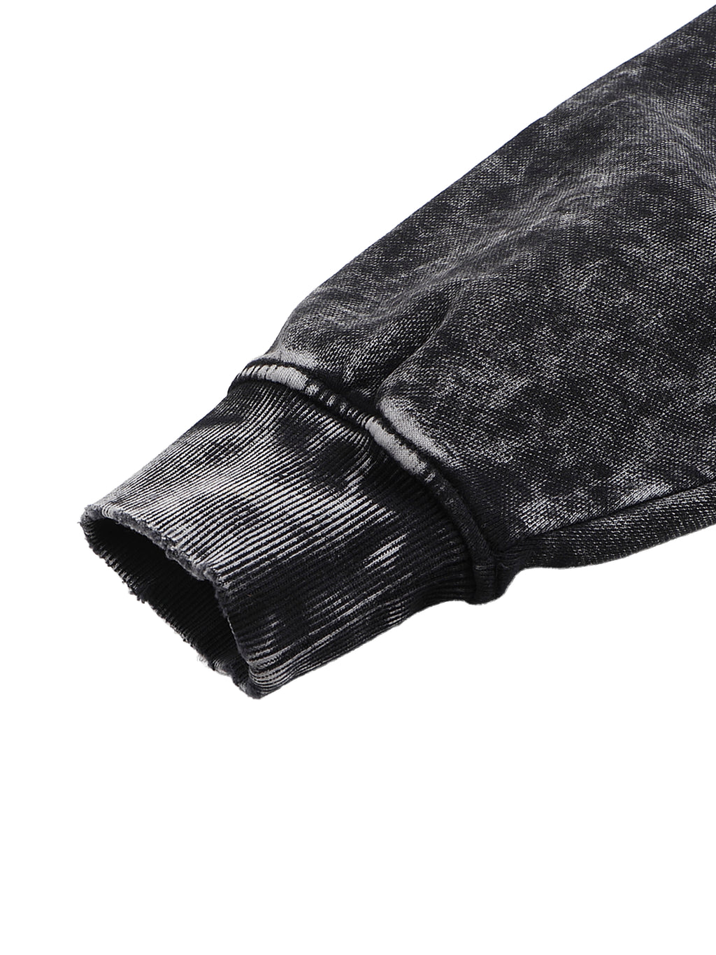 Kale Cesar Single Parm Snow Washed Hand-Frayed Sweatshirt