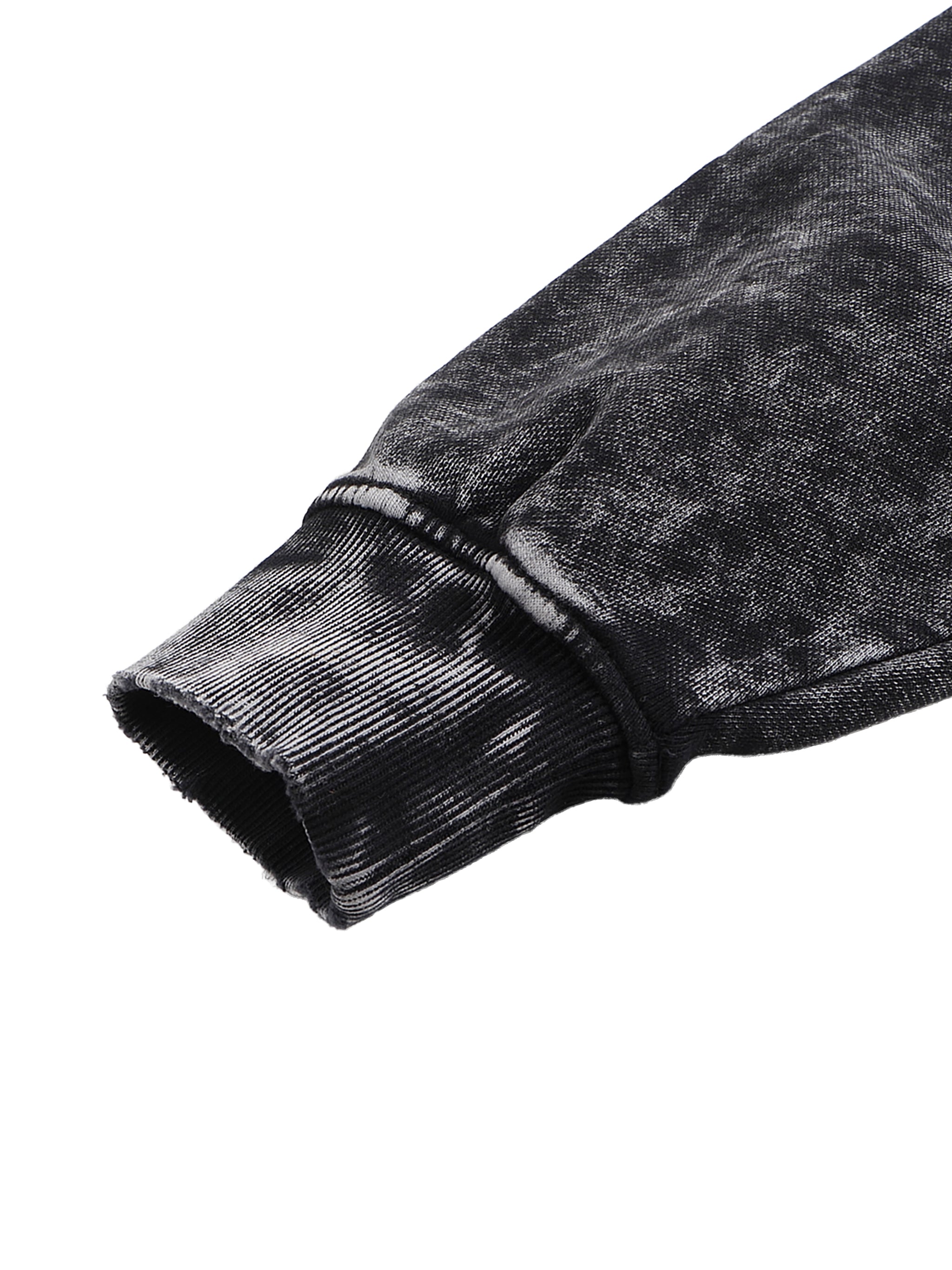 Kale Cesar Single Parm Snow Washed Hand-Frayed Sweatshirt