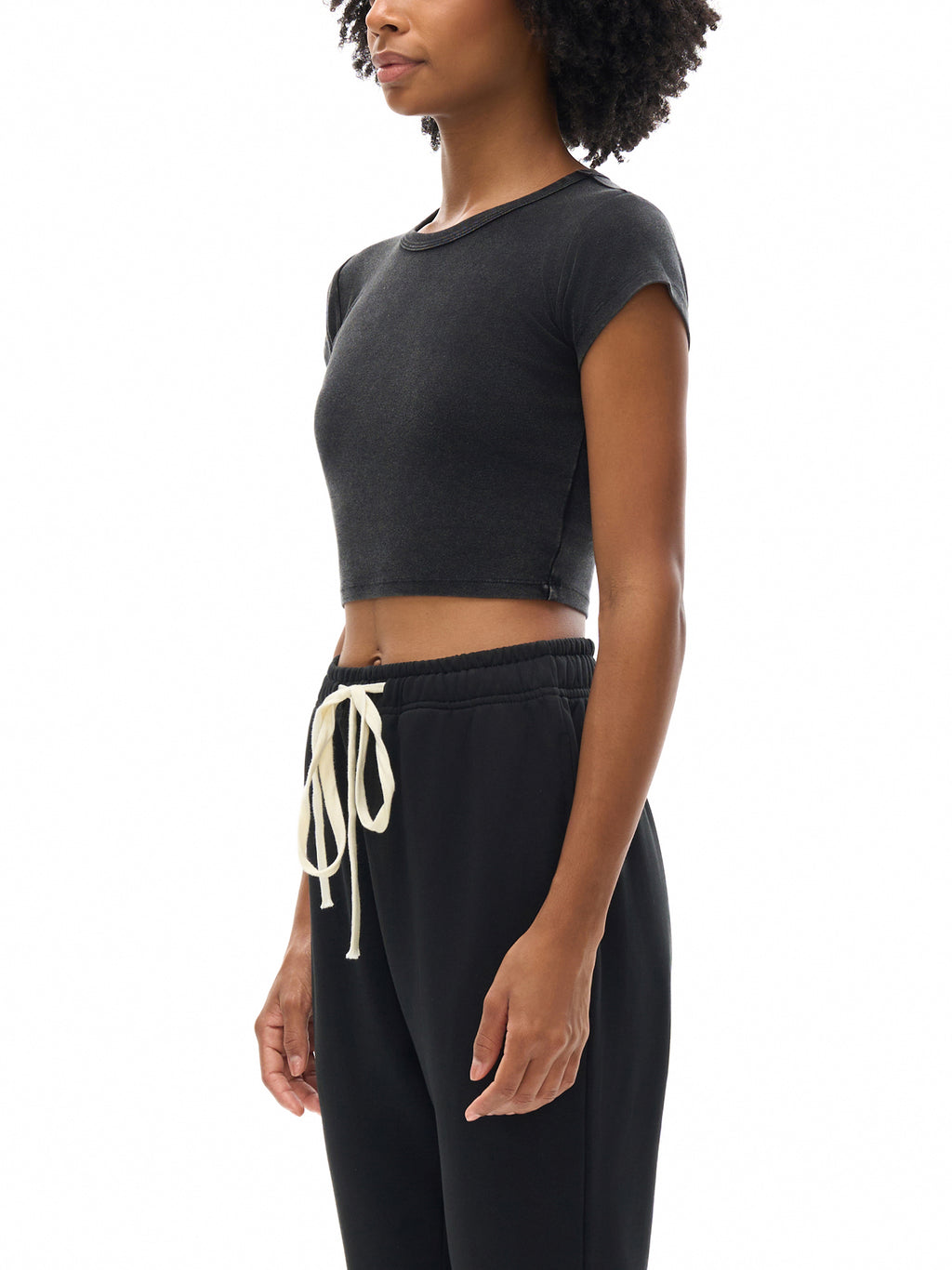 Toss The Map Snow Washed Crop Top